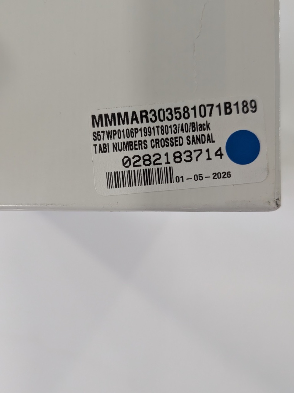 Maison Margiela Tabi Numbers Crossed Leather Sandals Black Slide 40 NIB $1250 - Picture 12 of 17